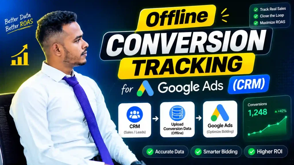 Offline conversion tracking for Google Ads using CRM data to track real sales and improve ROAS