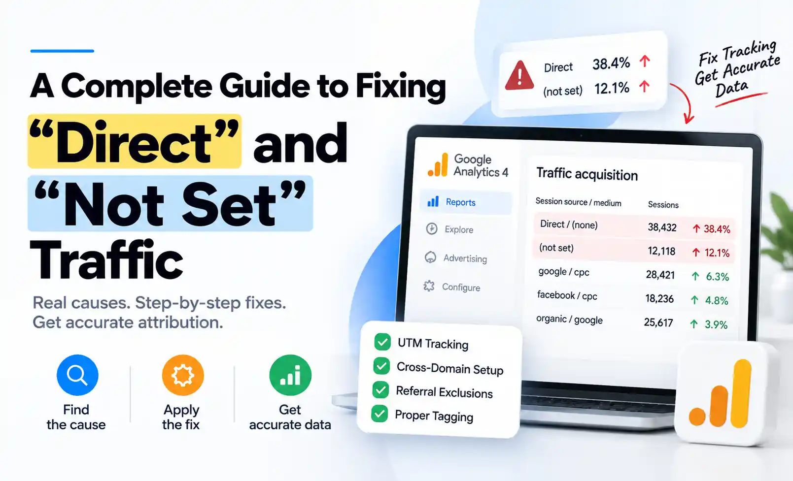 A complete guide to fixing Direct and Not Set traffic in Google Analytics 4