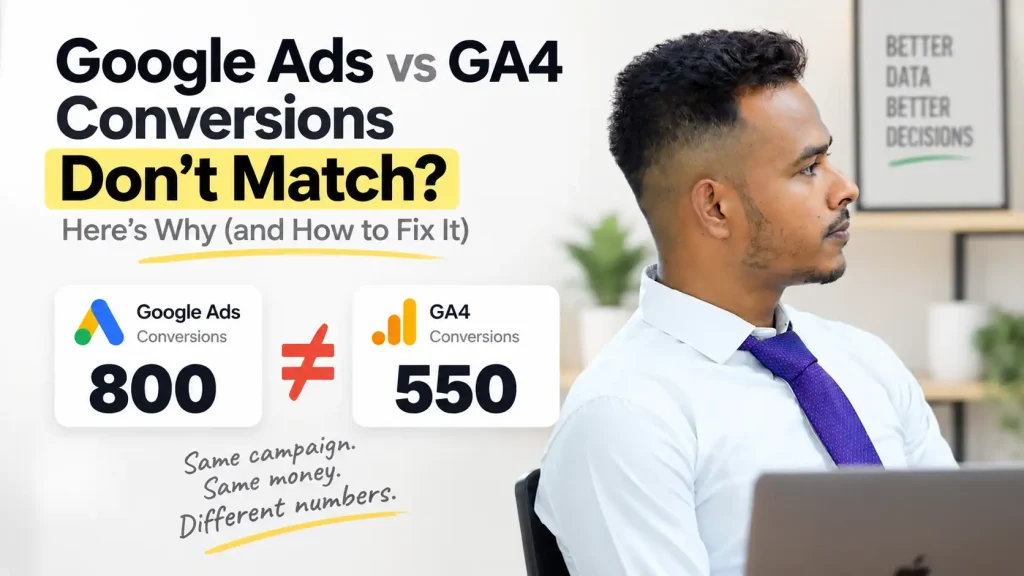 Google Ads and GA4 conversion numbers don’t match and how to fix conversion tracking differences